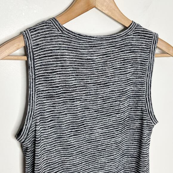 Athleta Womens Breezy Tank Top XS Gray Blue Stripe Pullover Workout 2024 Style - Picture 6 of 10